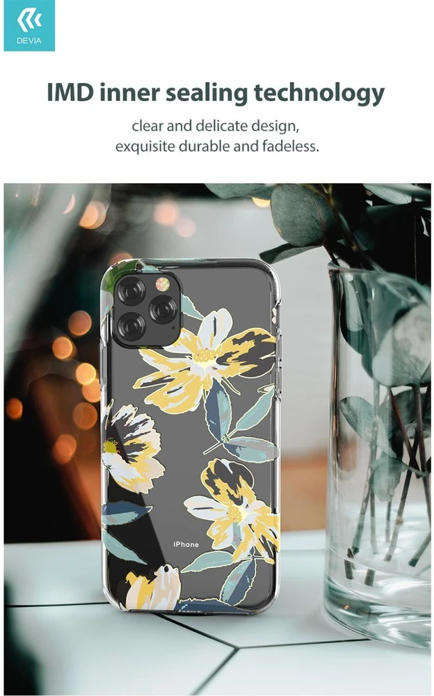 Rožinis iPhone 11 Pro Max dėklas Devia Perfume Lily serijos