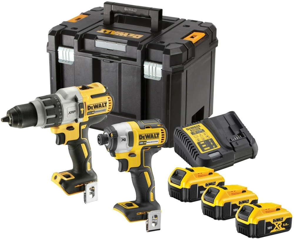 Įrankių rinkinys DeWalt DCK276P3T-QW (DCD996 + DCF887); 18 V; 3x5,0 Ah akum.
