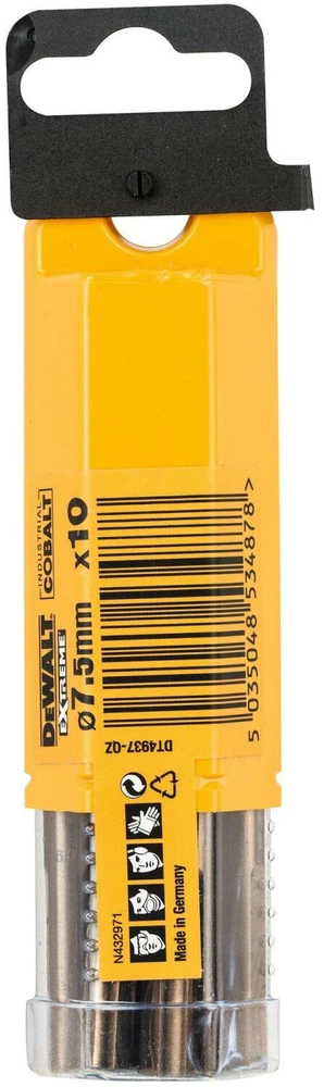 Grąžtas metalui DeWalt DT4937-QZ; 7,5x66/109 mm; 10 vnt.