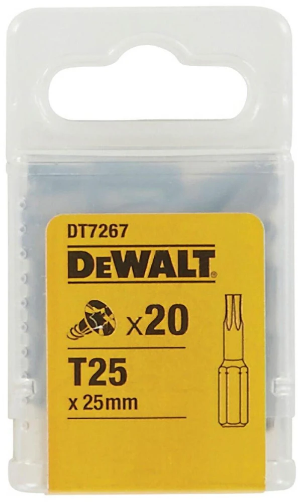 Sukimo antgalis DeWalt; T25; 20 vnt.