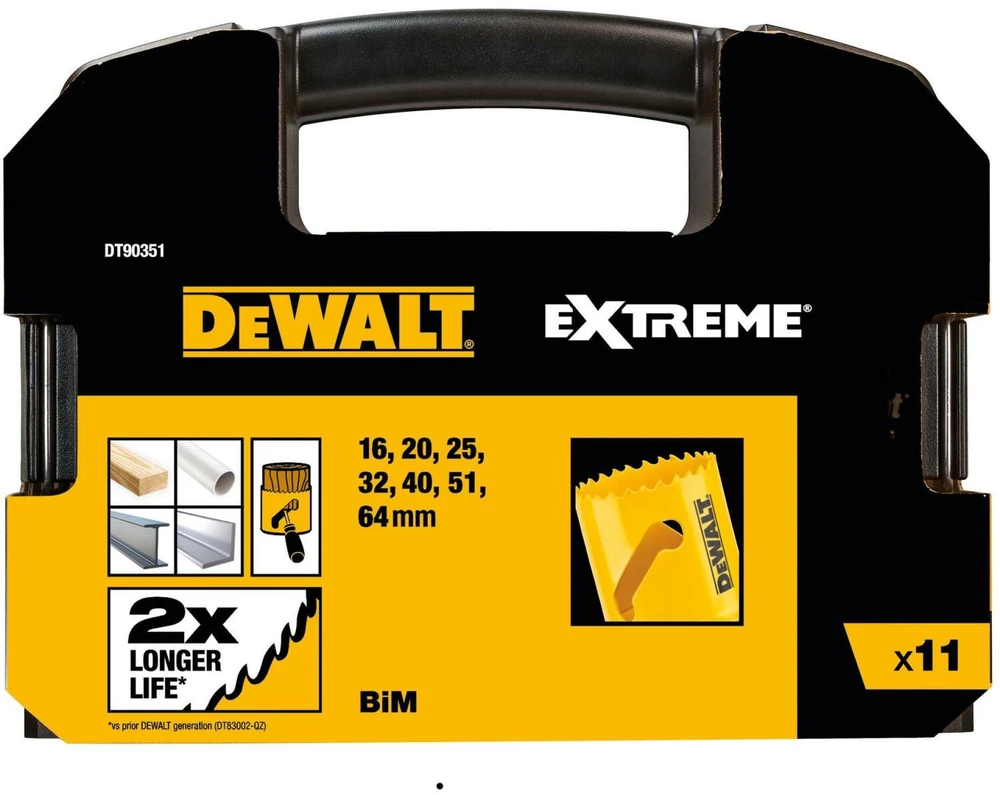 Gręžimo karūnų rinkinys DeWalt DT90351-QZ; 11 vnt.