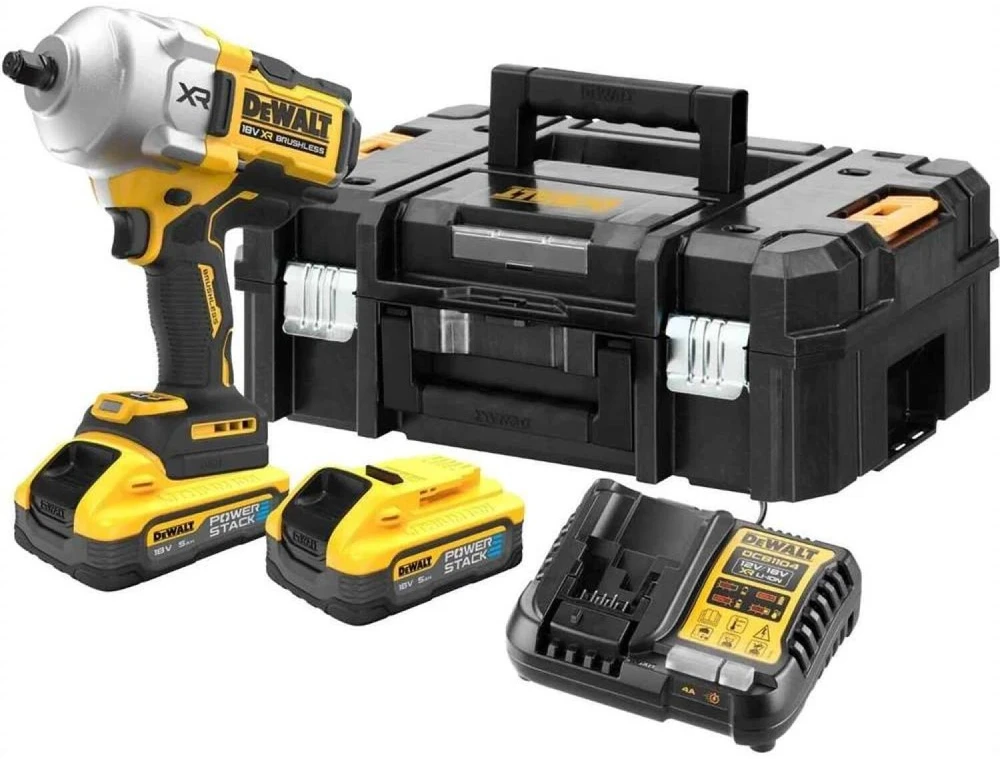 Smūginis veržliasūkis DeWalt DCF961H2T-QW; 18 V; 2x5,0 Ah akum.