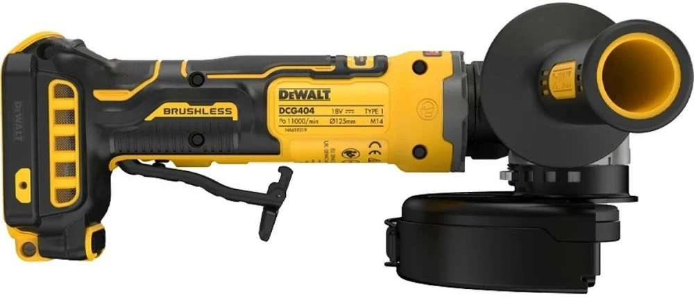 DEWALT KAMPINIS ŠLIFUOKLIS 125mm 18V DCG404N