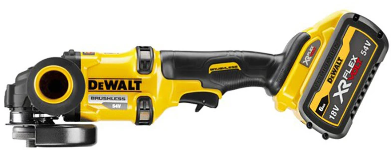 Kampinis šlifuoklis DeWalt DCG418T2-QW; 54 V; 2x6,0 Ah akum.