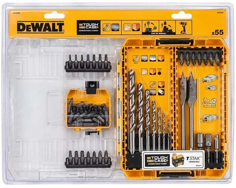 Grąžtas Dewalt Antgalių ir grąžtų rinkinys [55 vnt.]