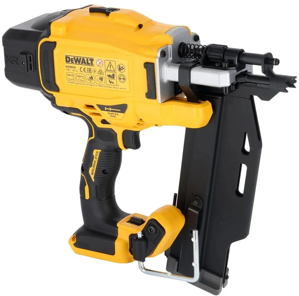 Dewalt Duplex Nailer DCN910N-XJ, 18V, 3.9kg, 28 nagų, 76mm, 3.3mm, be anglies, bevielis, jungiklis, galinis pakrovimas