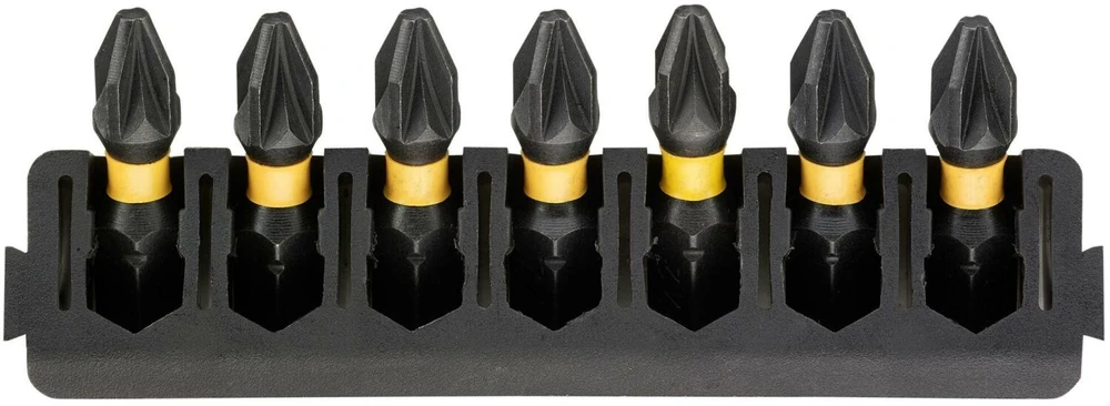 7 vnt. 1/4' Pozidriv PZ2/25mm EXTREME DeWALT smūginiai antgaliai [DT70811-QZ]