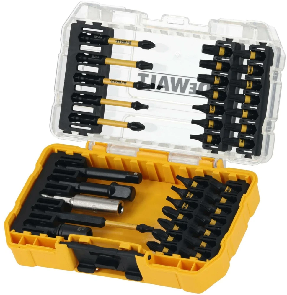 Sukimo antgalių rinkinys DeWalt DT70733T-QZ; 38 vnt. + Apsauginiai akiniai