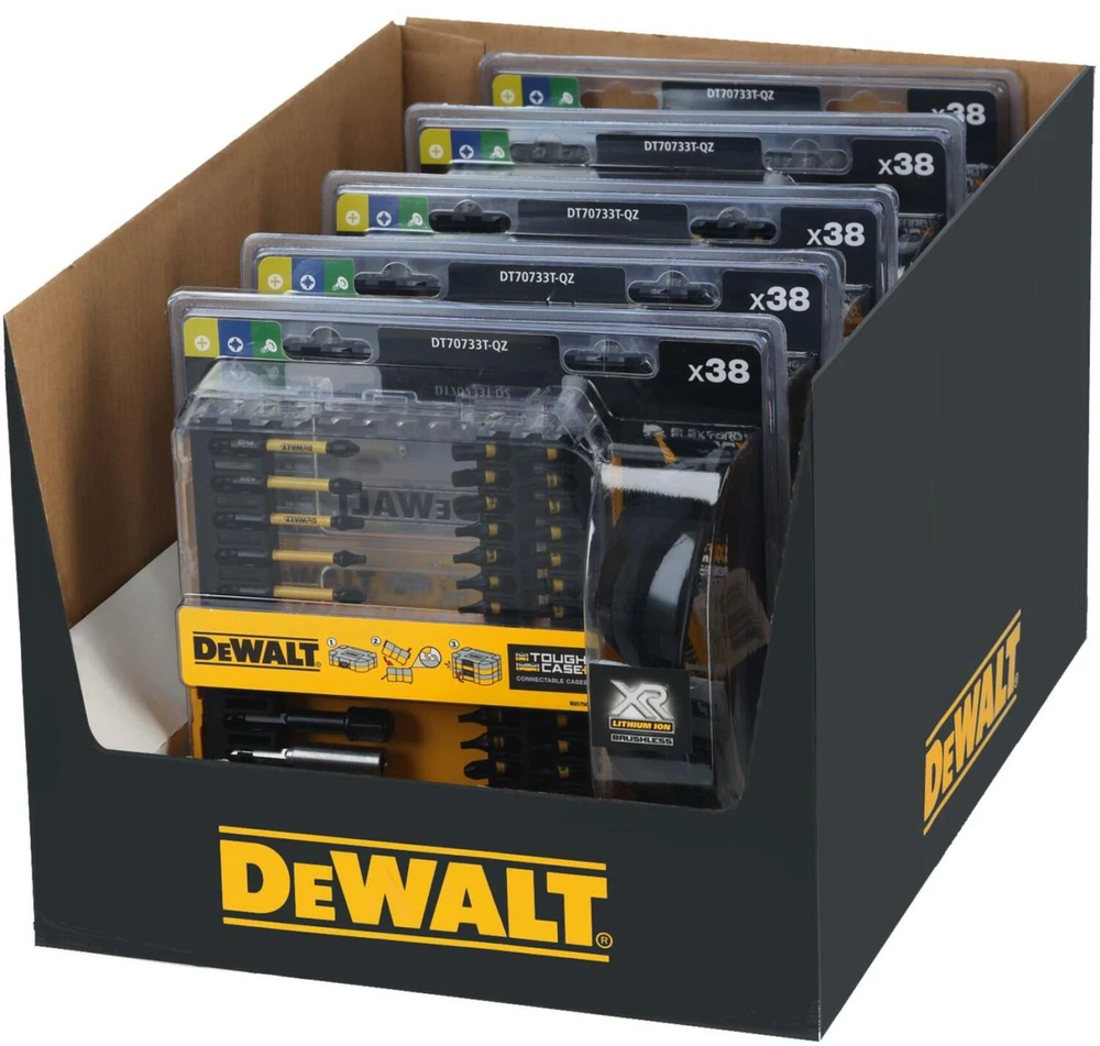 Sukimo antgalių rinkinys DeWalt DT70733T-QZ; 38 vnt. + Apsauginiai akiniai