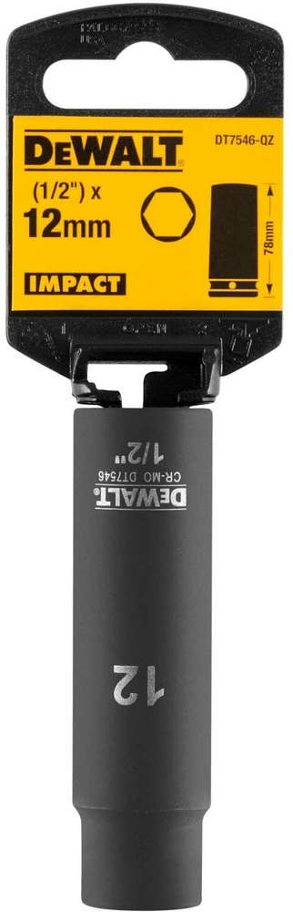 Dewalt nasadka 12mm 1/2c smūgio lizdas gylio