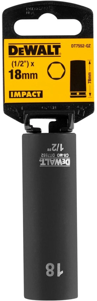 Dewalt nasadka 18mm 1/2c impact socket deep