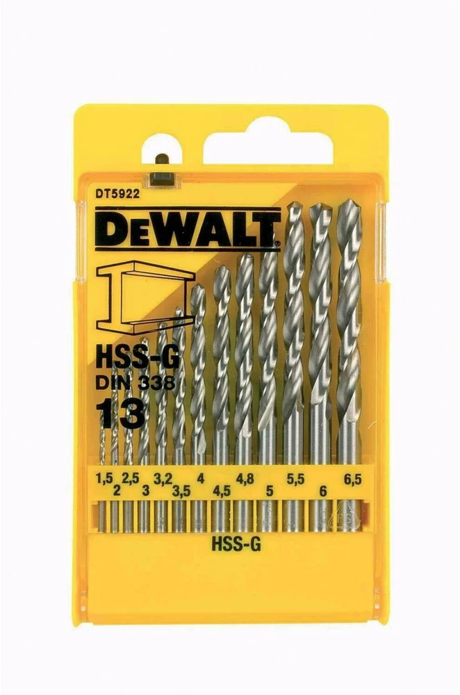 Grąžtas DEWALT grąžtai METAL HSS-G KPL.13szt. ...