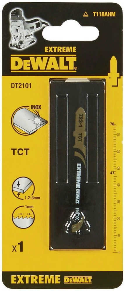 dėlionės peiliukai 76mm nerūdijančio plieno pjovimui 1 vnt. DeWalt [DT2101-QZ]