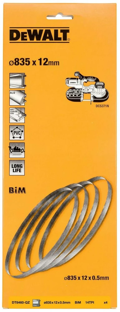 Juostinių staklių pjovimo juosta DeWalt DT8460-QZ; 835x12x0,5 mm; 14 TPI