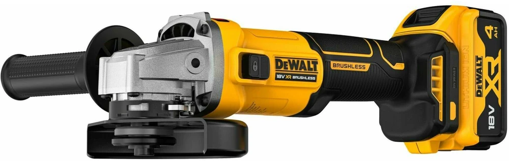 Kampinis šlifuoklis DeWalt DCG407M2T-QW; 125 mm; 18 V; 2x4,0 Ah akum.