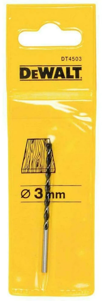 Grąžtas wiertło kręte do drewna 3mm, DeWalt [DT4503-QZ] su pultu
