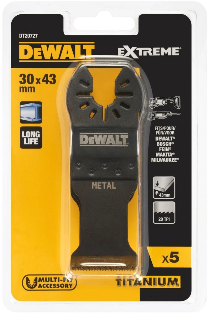 Įpjaunamasis pjūklelis DeWalt DT20727-QZ; 30 mm; 5 vnt.