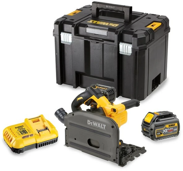 DEWALT FLEXVOLT diskinis pjūklas – GROTUVĖS KIŠTUKAS 54V 2x6.0Ah DCS520T2