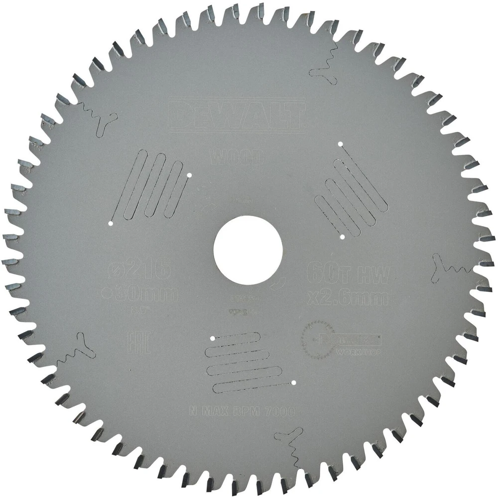 DeWALT pjovimo diskas 260x30mm, 60T ATB