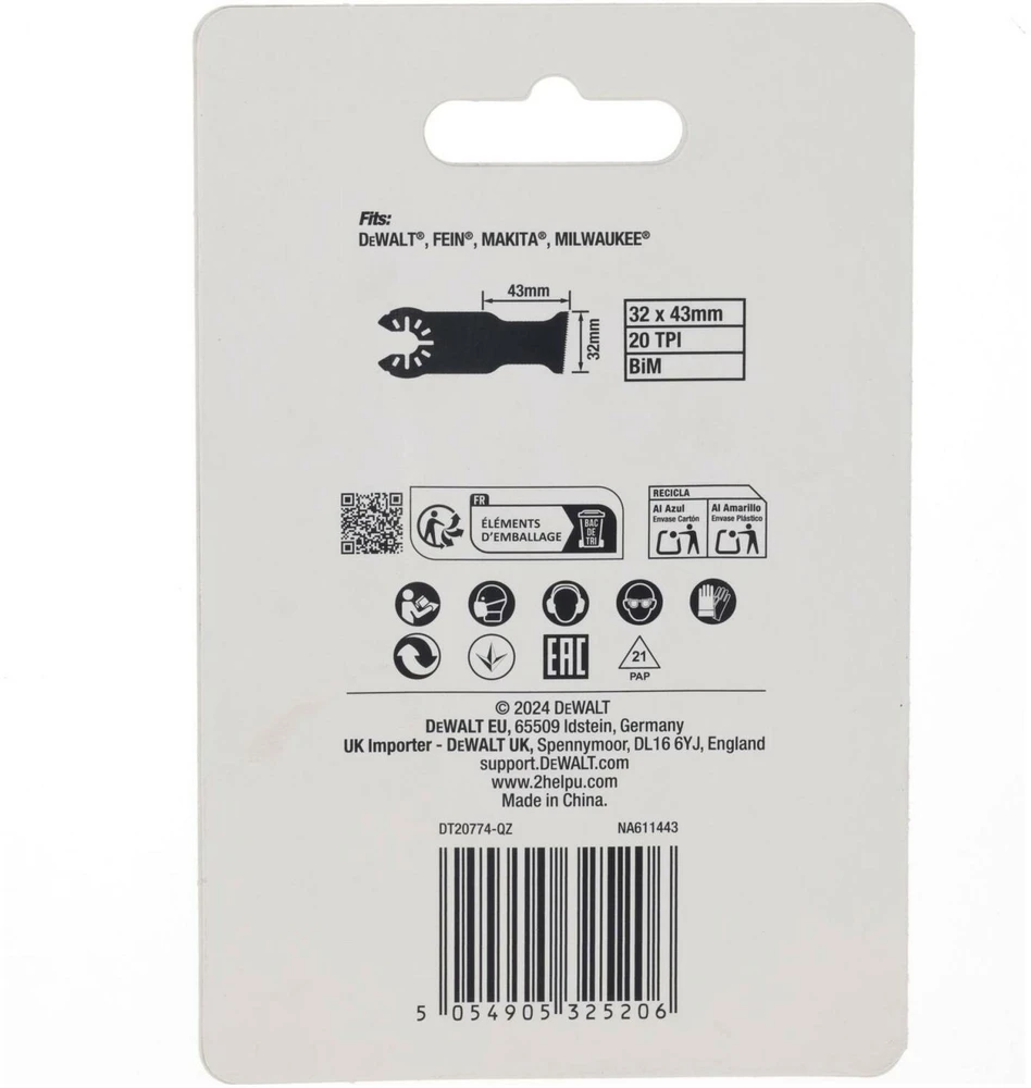 Įpjaunamasis pjūklelis DeWalt DT20774-QZ; 32 mm