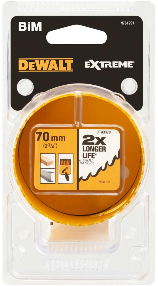 Gręžimo karūna DeWalt DT90328-QZ; 70 mm