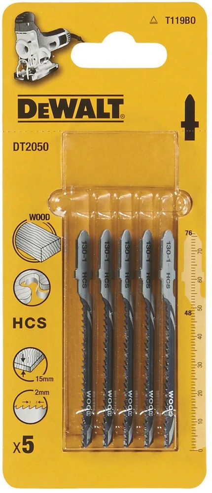 DEWALT BRZESZCZOT DO WYRZYNARKI 76x2mm T119B0 DREWNO /5szt.