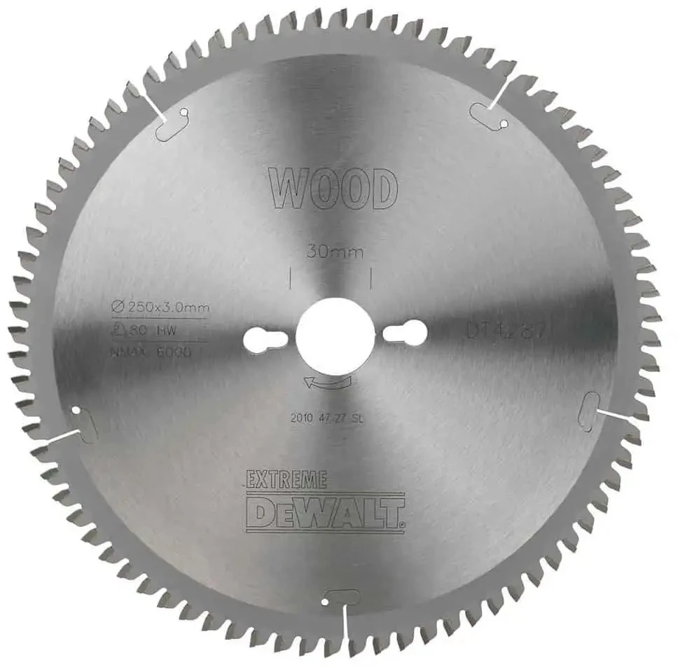 Pjovimo diskas medienai DeWalt; 165x2,6x20,0 mm; Z48; -5°