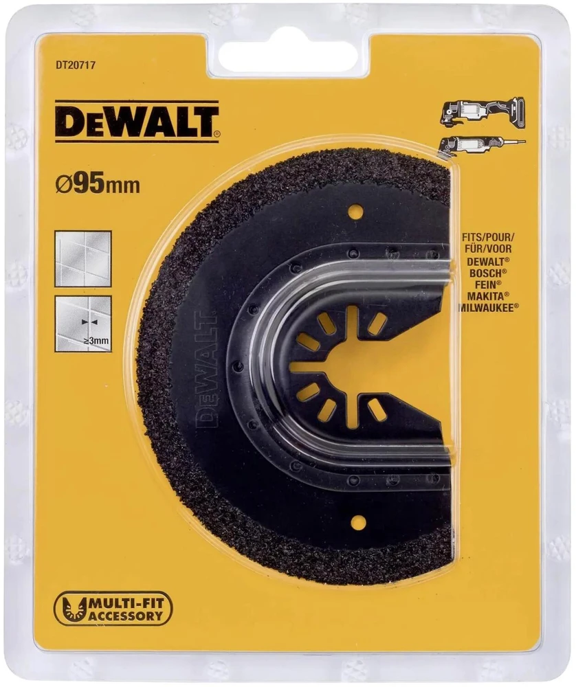 DEWALT BRZESZCZOT 25x95mm Z NASYPEM WĘGLIKOWYM, DO NARZEDZIA WIELOFUNKCYJNEGO, DO FUG