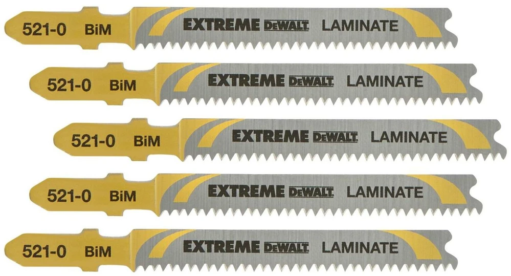 dėlionės peiliukai 82mm laminato plokštėms pjauti, 5 vnt. Extreme DeWALT [DT2080-QZ]