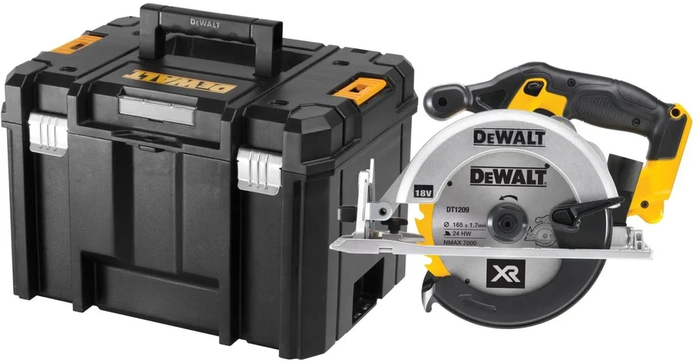 DEWALT diskinis pjūklas DCS391NT 18V 165mm TSTAK be akumuliatoriaus ir kroviklio