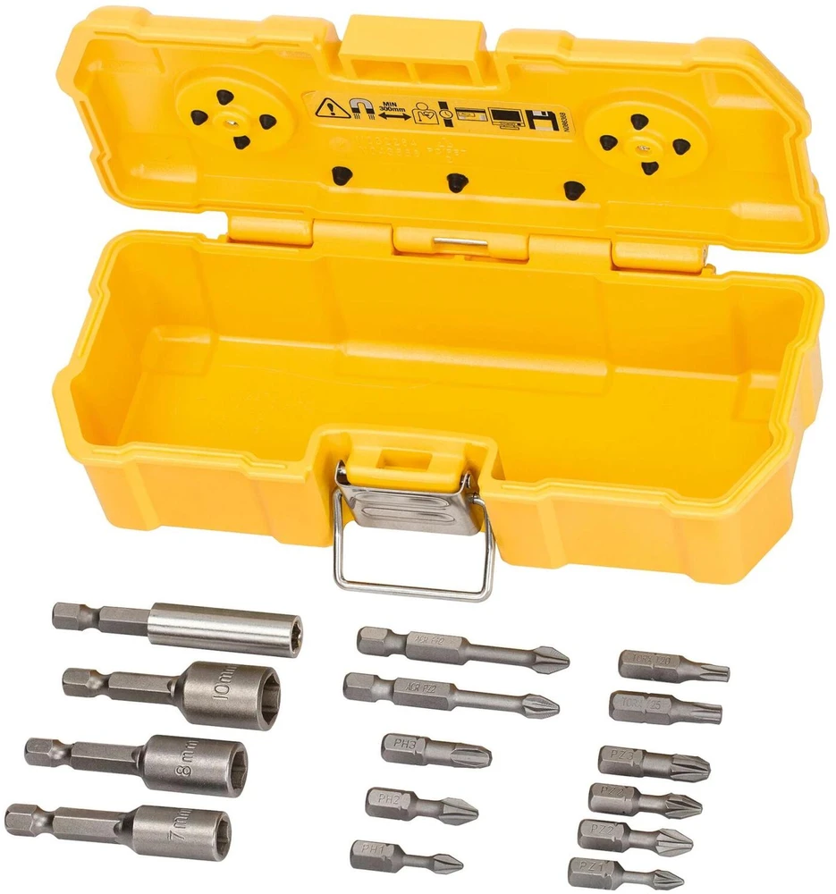 Dewalt 15 dalių atsuktuvų rinkinys - ph1, ph2, ph3, pz1, 2x pz2, pz3