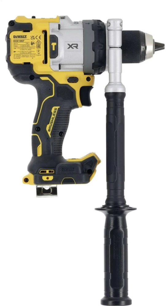 Smūginis suktuvas-gręžtuvas DeWalt DCD1007NT-XJ; 18 V (be akumuliatoriaus ir pakrovėjo)