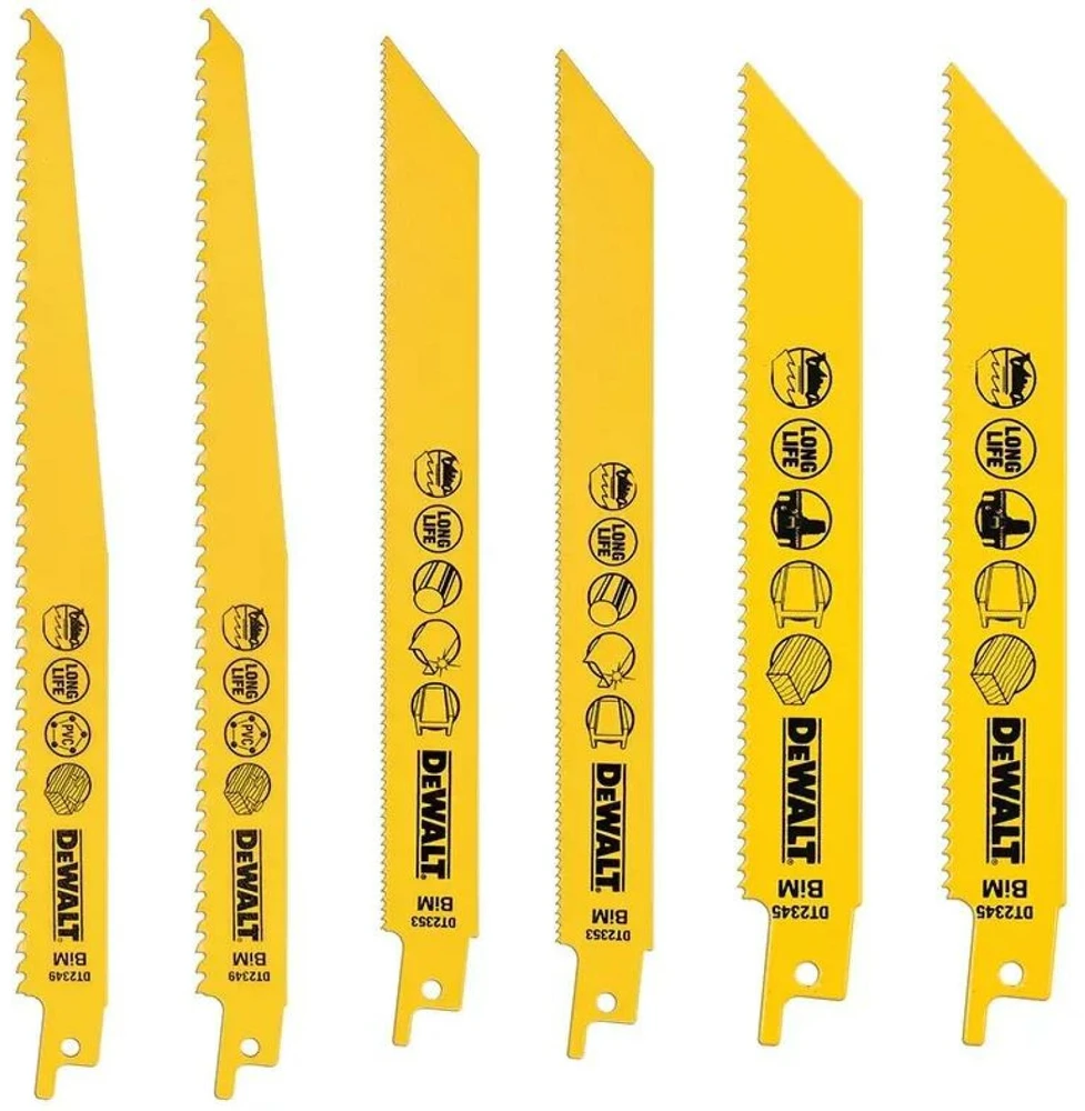 Pjūklelių komplektas DeWalt DT2444-QZ; 152/203/228 mm; 6 vnt.
