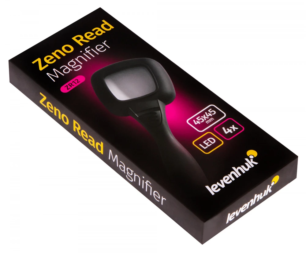 Žiūronai Didinamasis stiklas su LED Zeno Read ZR12 4x L74068 LEVENHUK