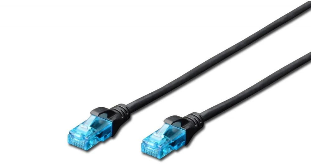 Assmann Electronic DIGITUS CAT 5e U-UTP patch kabelis PVC AWG 26/7 ilgis 10m spalva juodas
