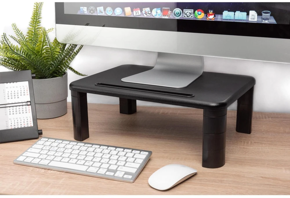 Laikiklis Assmann Electronic DIGITUS Reguliuojamas stalviršis Monitorius Riser 400x280x143mm maksimali apkrova iki 10kg