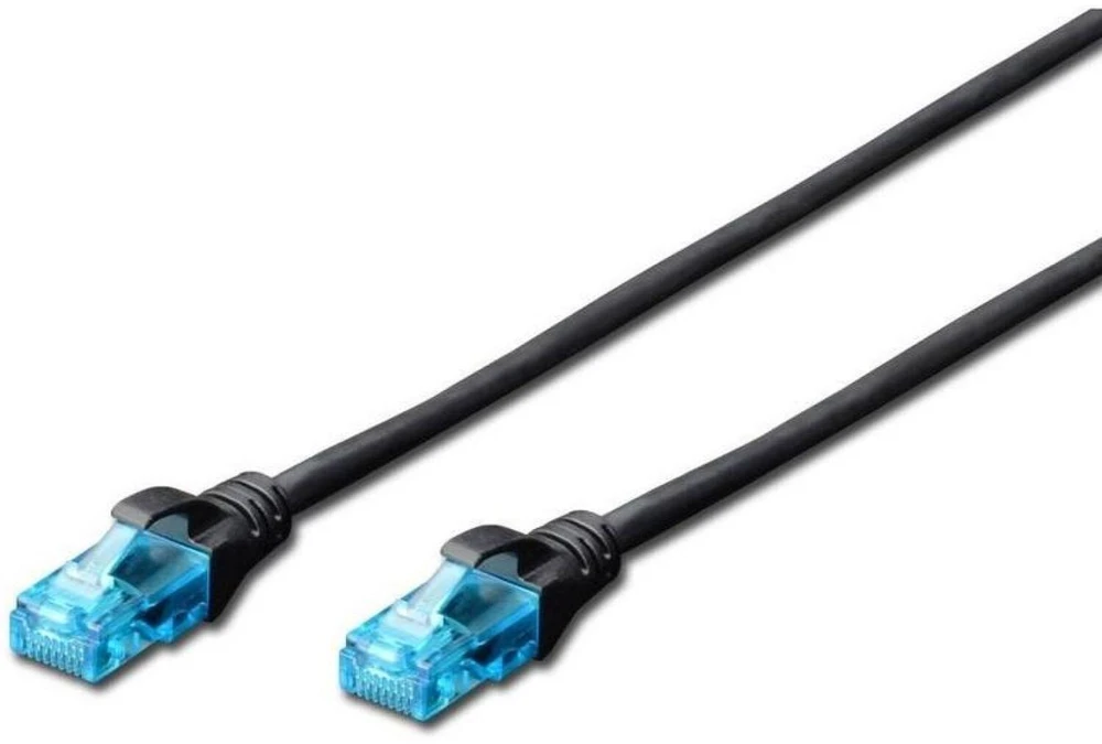Assmann Electronic DIGITUS CAT 5e U-UTP patch kabelis PVC AWG 26/7 ilgis 2m spalva juodas
