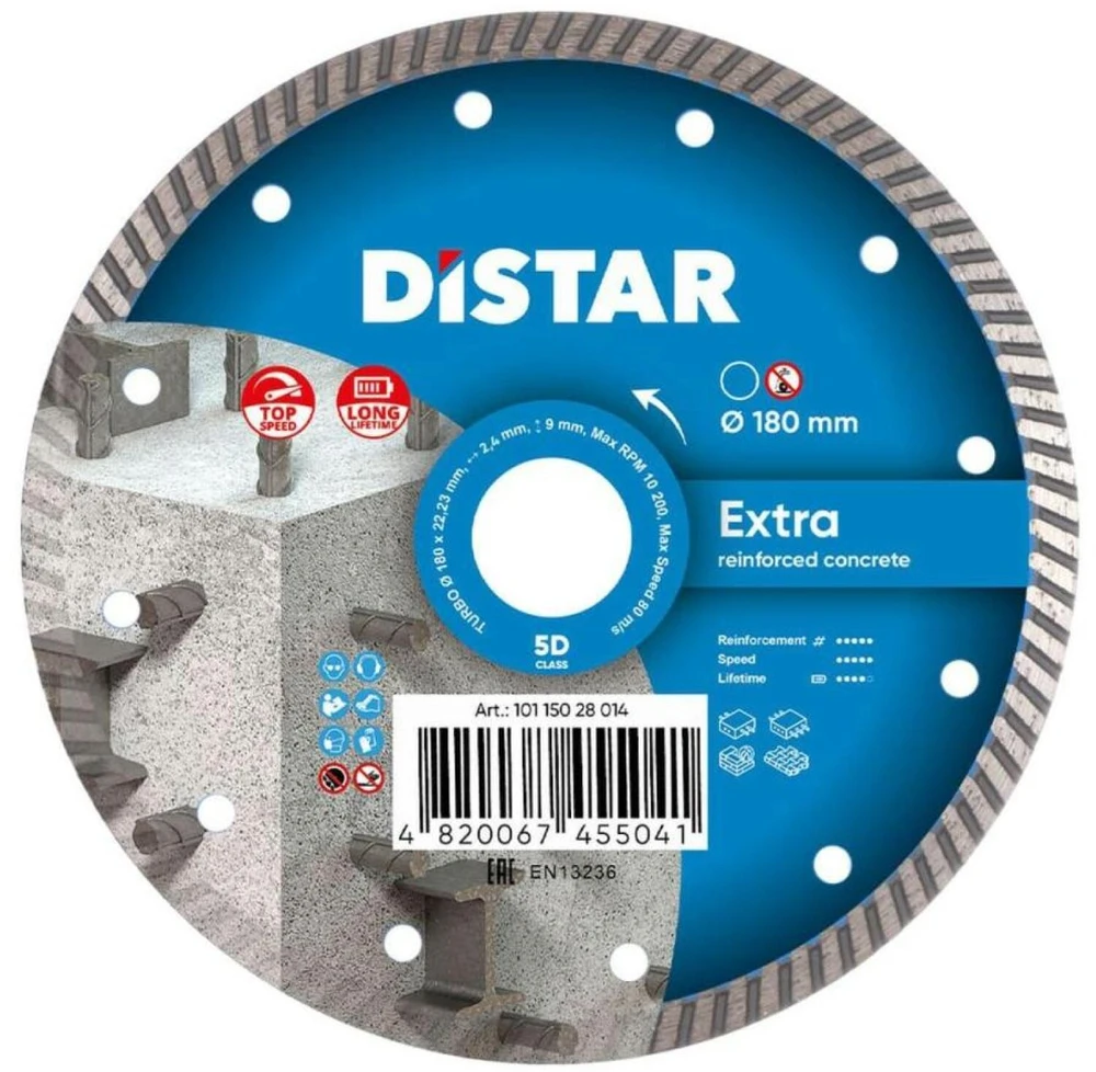 Deimantinis pjovimo diskas DISTAR 10115028014; 180 mm; 2,4 mm