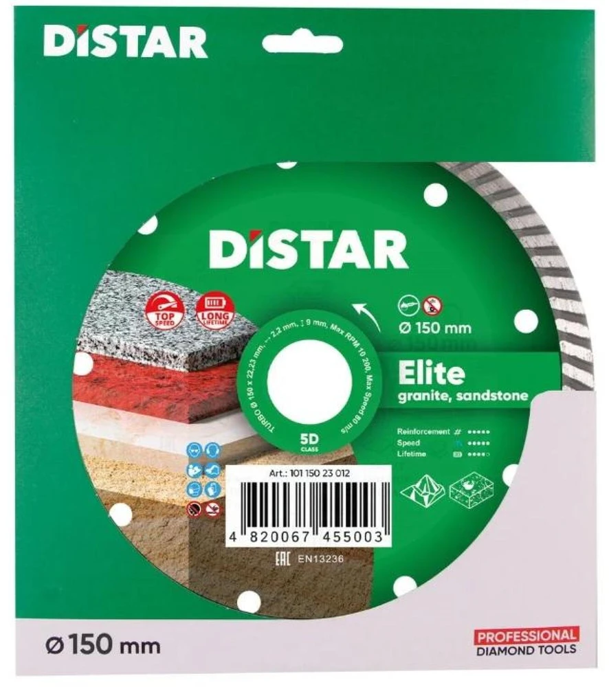 Deimantinis pjovimo diskas DISTAR 10115023012; 150x22,23x2,2 mm