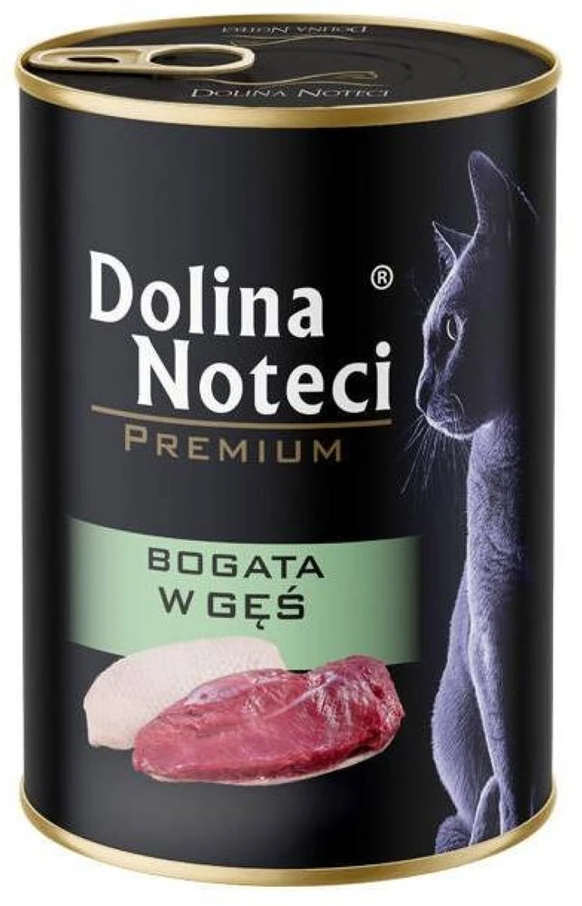 DOLINA NOTECI Premium klasės šlapias kačių ėdalas su žąsų prieskoniais, 400g