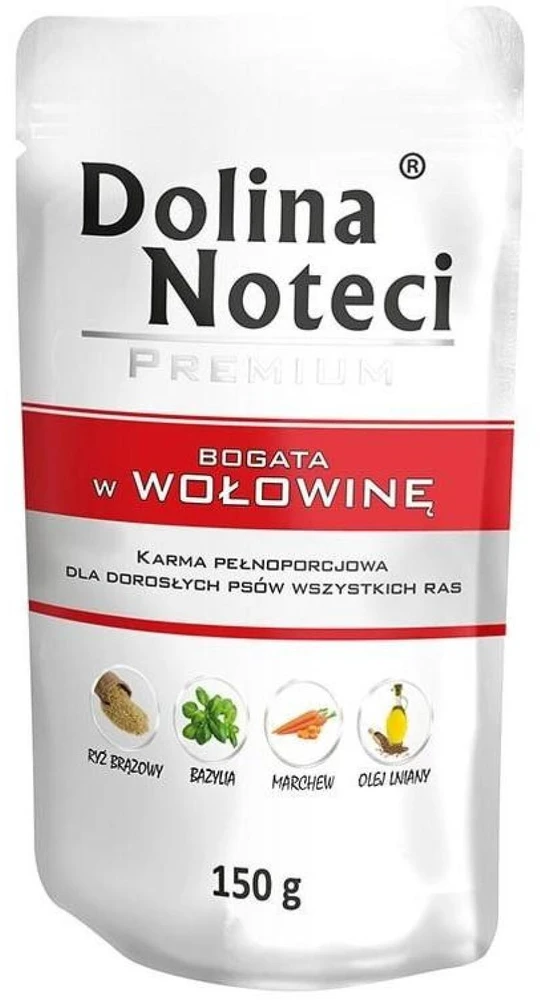 Šunų Maistas - Dolina Noteci Premium, Turtingas Jautiena, 150g