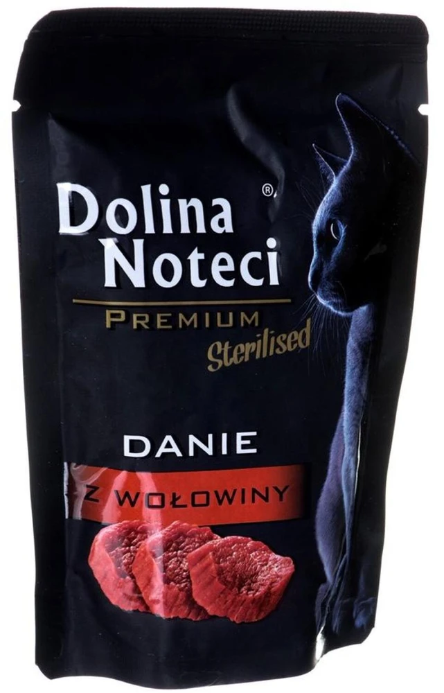 Drėgnas Kačių Maistas - Dolina Noteci Premium Sterilizuotas Jautienos Patiekalas 85g
