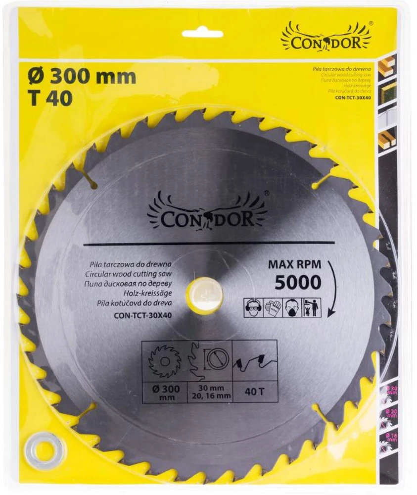 Drelcondor Pjovimo diskas medienai Condor CON-TCT-3004; 300 mm; Z40
