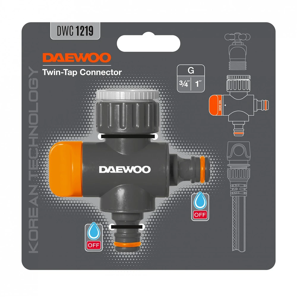 ŽARNOS ACC JUNGTIS DVIČIAS TAIP/3/4" DWC 1219 DAEWOO
