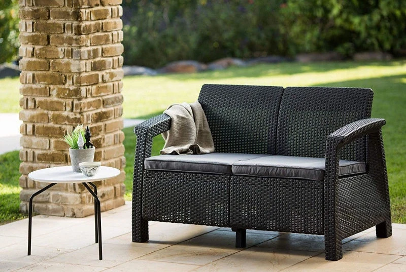 Keter Corfu Love Seat sofa - Grafito