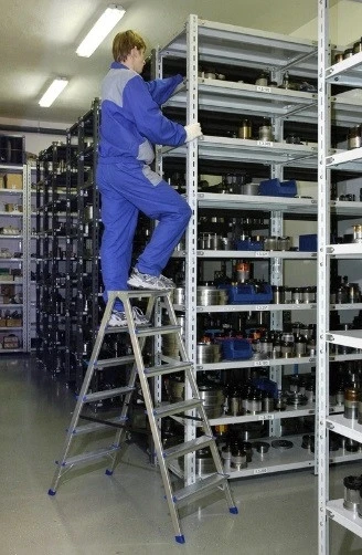 Aliuminio laiptai DHR 7 pakuotės, plotis aukštis 1,51 m max3,5 m Elkop