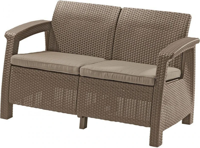 Keter Allibert Sofa ogrodowa CORFU LOVE SEAT cappuccino