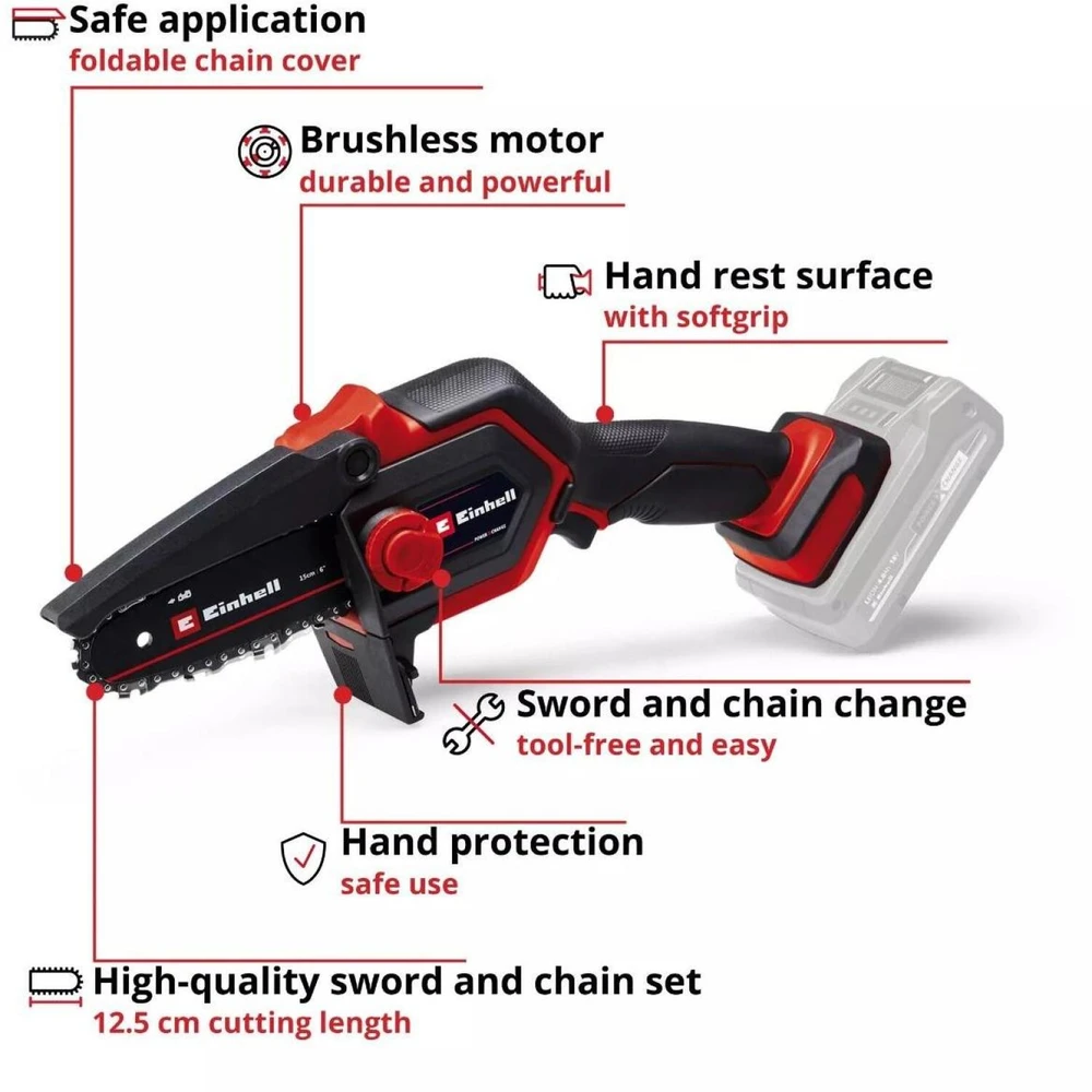 EINHELL GRANDININIS PJŪKLAS GE-PS 18/15 Li BL-Solo