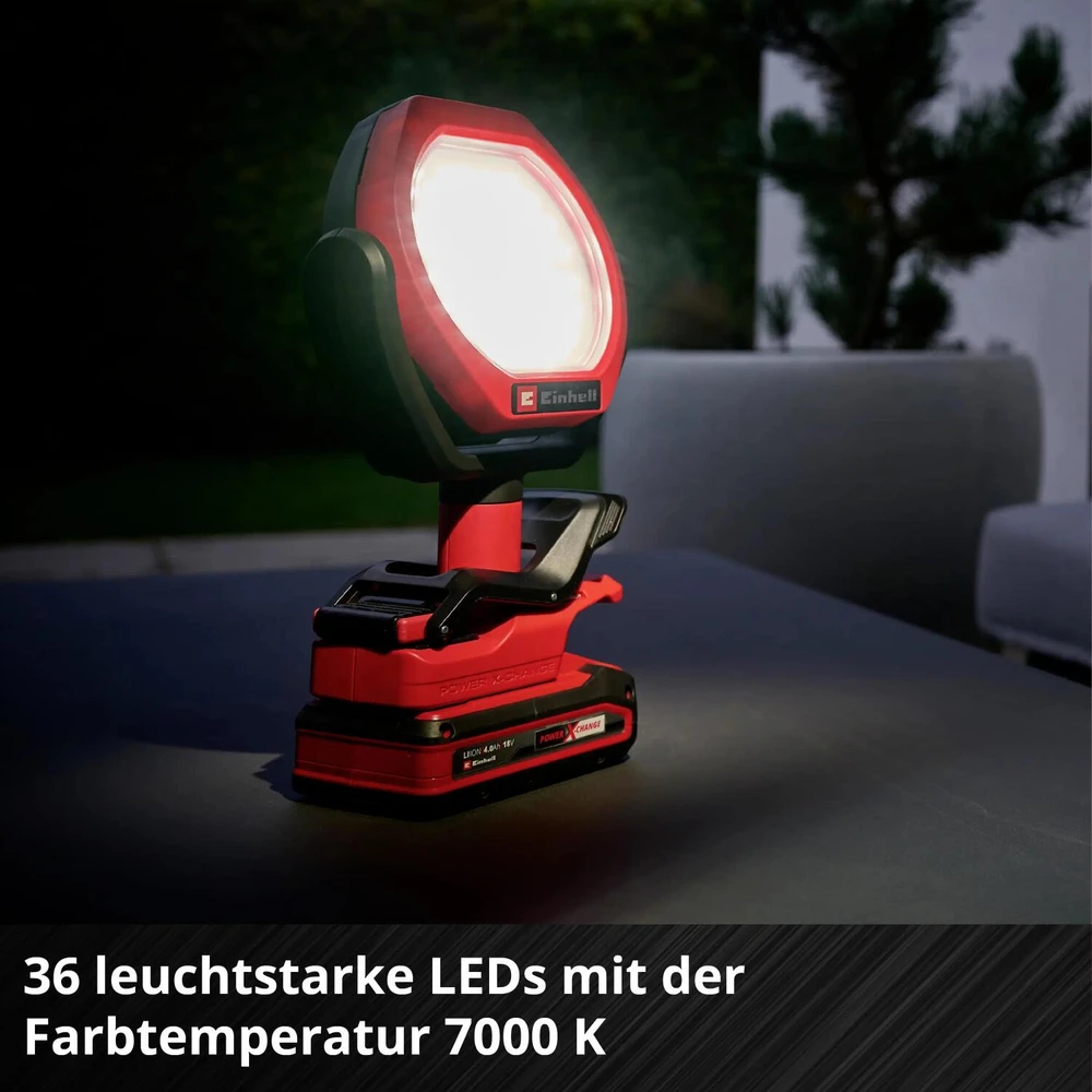 Stalinis šviestuvas Einhell GC-OL 18/1500 Li-Solo lauko LED stalinis šviestuvas