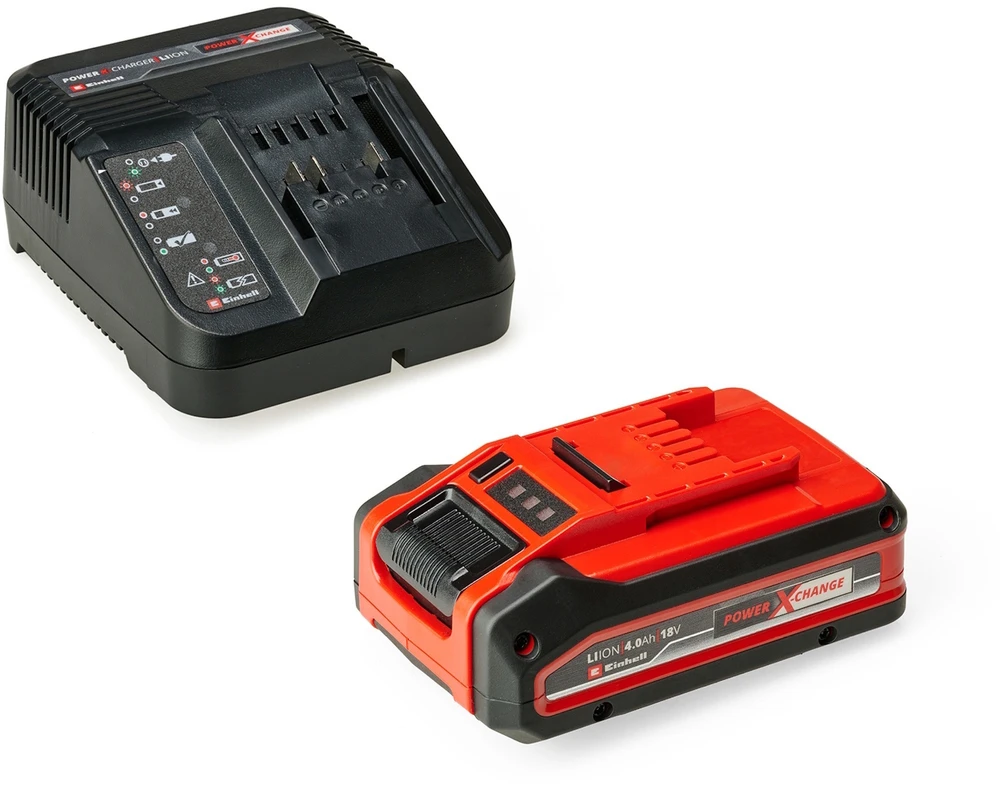 Einhell Akumuliatorinė vejapjovė GE-CM 36/37 Li, 36 voltų (2 x 18 V raudona/juoda, 2 x Li-Ion Plus akumuliatoriai 4,0 Ah)